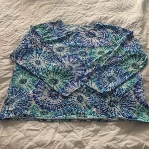 Lands End Long Sleeve Swim Tee Rash Guard